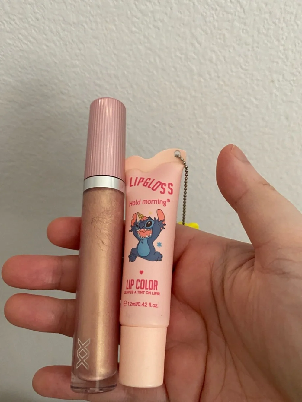 Pink Shimmery Lip Gloss & Light Pink Tint - Women Makeup